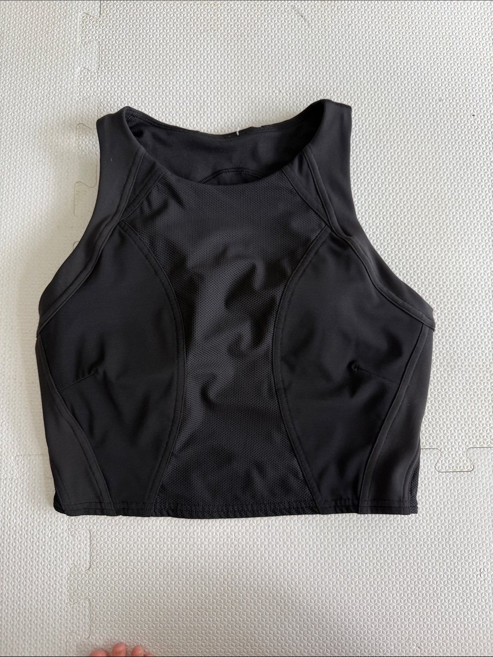 lululemon athletica Black Racerback Crop Tank